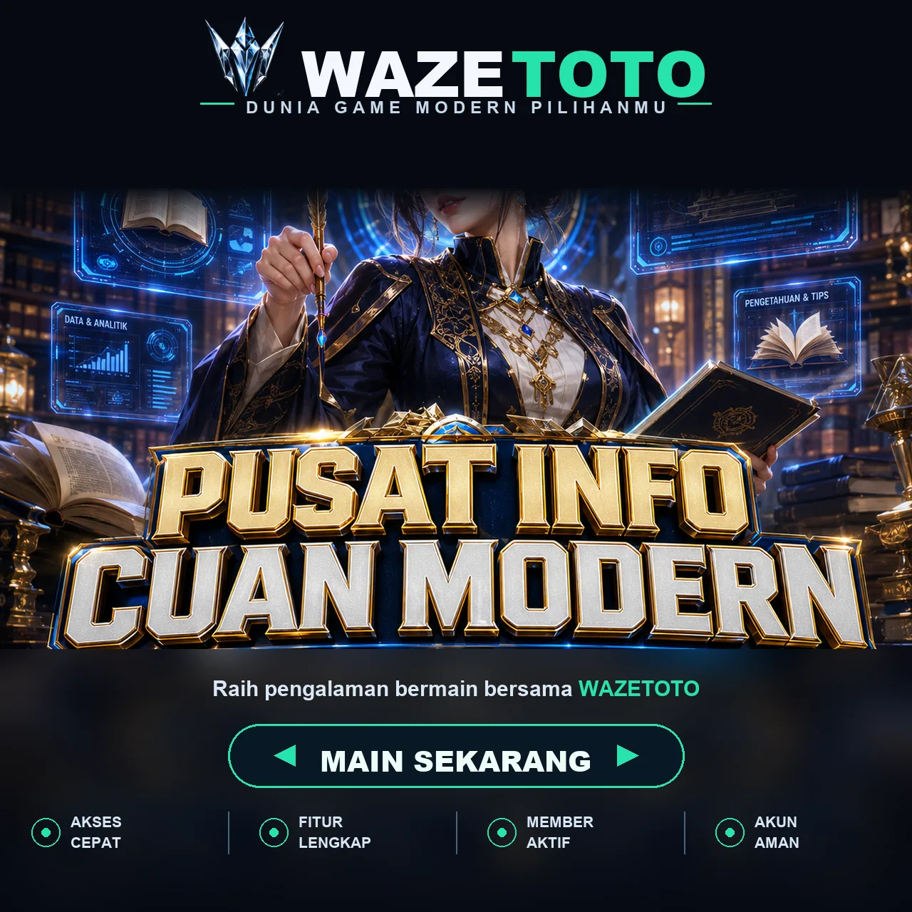 Banner resmi WAZETOTO untuk panduan pola spin slot gacor dan maxwin di klik pintu